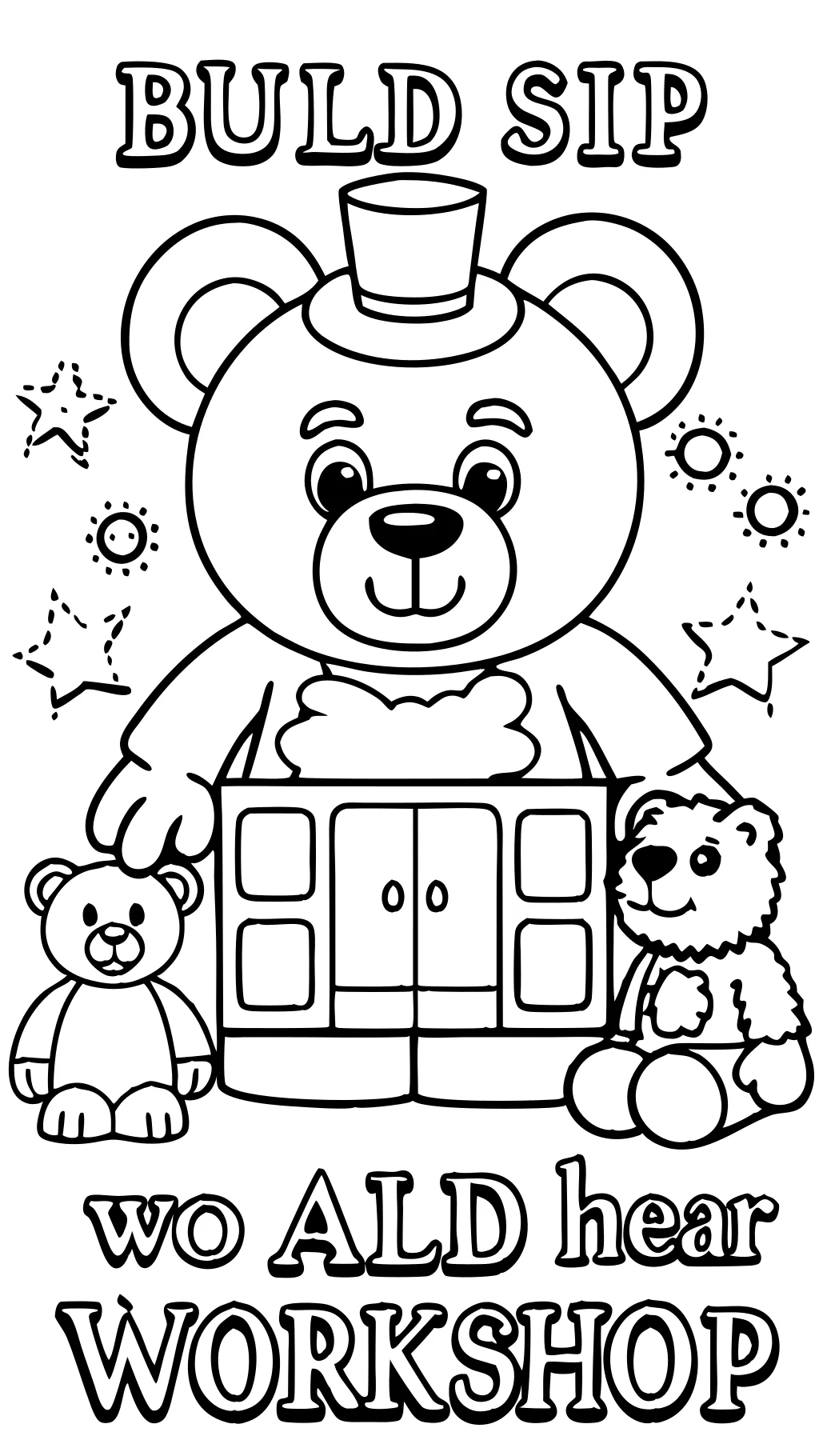 Construire un atelier d’ours a colorier